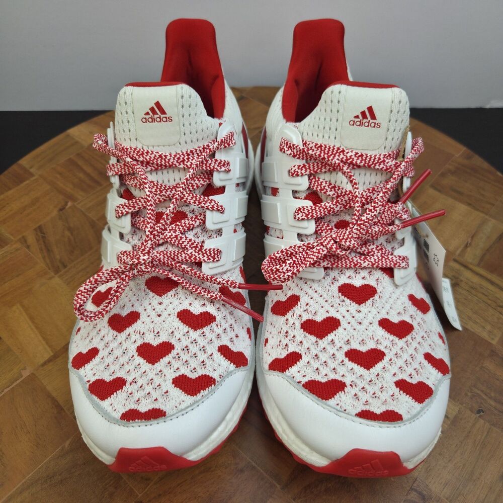 NEW Women’s Adidas Ultra Boost 1.0 Valentine’s Day White Red JR5845 Size 9.5 - Picture 5 of 10